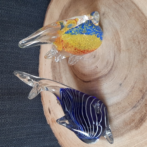 A Set of 3 Art Glass Tropical fish - Picture 4 of 8